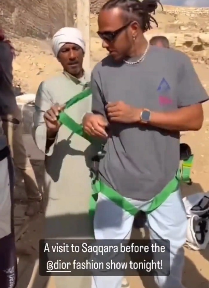 Lewis Hamilton en Egypte