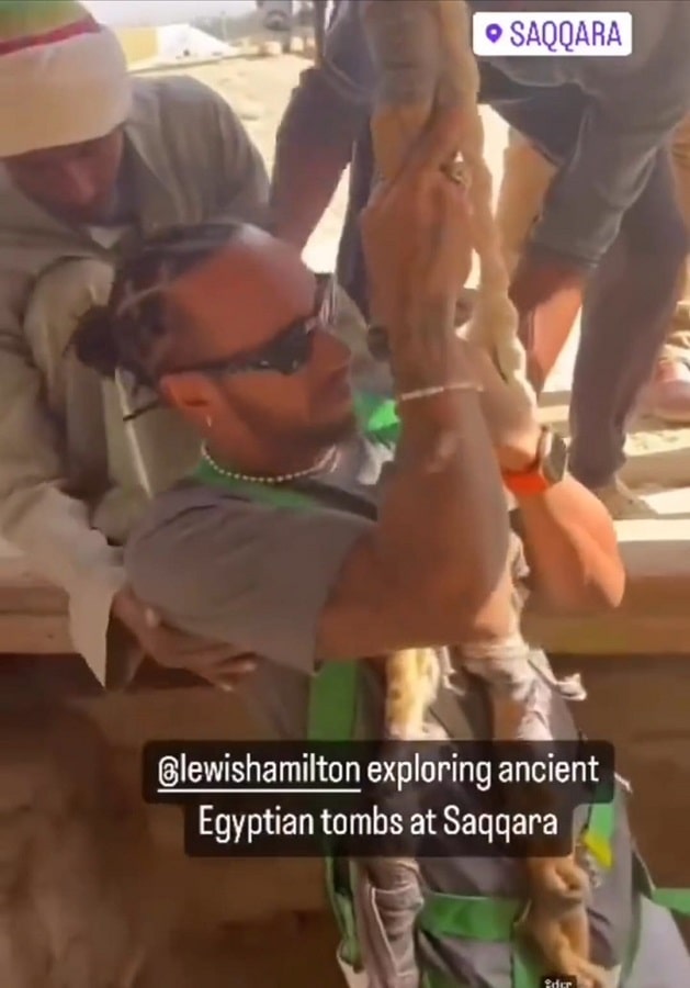 Lewis Hamilton en Egypte